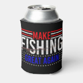 Maak weer een Gevist T-Shirt Funny Fisher Love Blikjeskoeler (Blikje Achterkant)