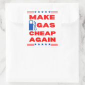 Maak weer gasontlasting vierkante sticker (Tas)