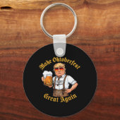 Maak weer geweldig Grappige Trump Drink Bier Prost Sleutelhanger (Voorkant)