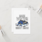 Maak Winter weer geweldig Snowmobile Ski Gift Kaart (Voorkant / Achterkant in situ)