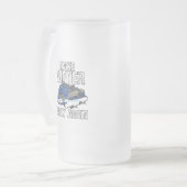 Maak Winter weer geweldig Snowmobile Ski Gift Matglas Bierpul (Voorkant links)