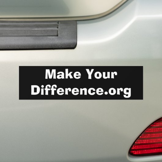 Maak YourDifference.org Bumpersticker (Op auto)