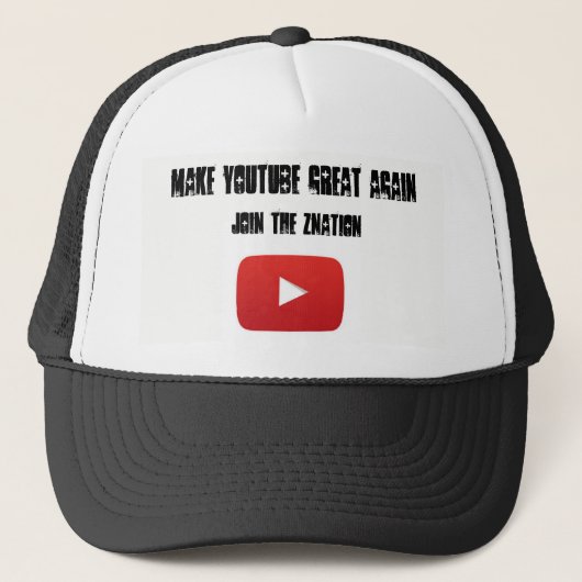 Maak Youtube weer geweldig Trucker hoed Pet (Voorkant)