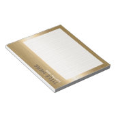 MAAK-ZELF Custom upload je ontwerp goud Notitieblok (Schuin)