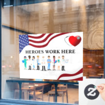 Maak Ziekenhuis Helden Werk Hier Pictogram Persone