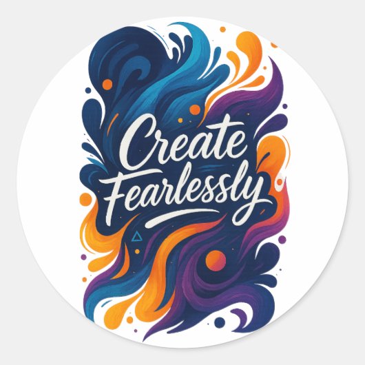 Maak zonder Vrees Sticker – Fearless Serie (Voorkant)