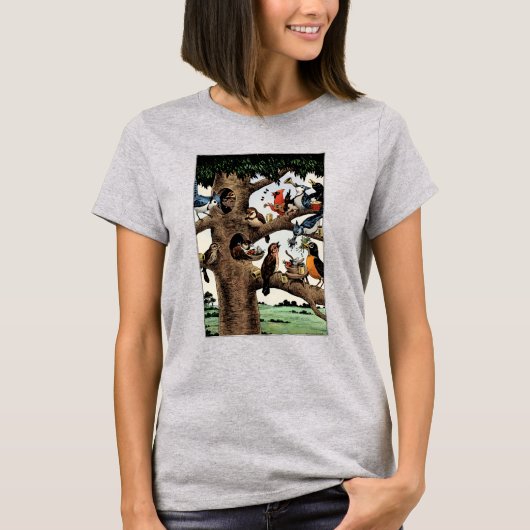 Maakies Bird Party Premium T-Shirt (Voorkant)