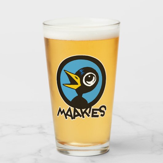 Maakies NEW Pint Glass Glas (Voorkant gevuld)