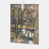 Maakt de creativiteit glimmend des te helderder glas ornament (Voorkant links)