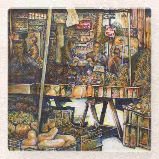 Maakt de creativiteit glimmend des te helderder glazen onderzetter (Voorkant)