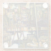 Maakt de creativiteit glimmend des te helderder glazen onderzetter (Achterkant)