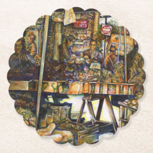 Maakt de creativiteit glimmend des te helderder kartonnen onderzetters