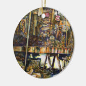 Maakt de creativiteit glimmend des te helderder keramisch ornament (Links)