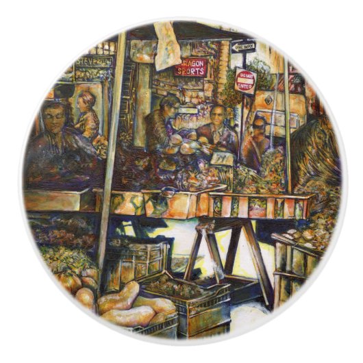 Maakt de creativiteit glimmend des te helderder keramische knop (Voorkant)