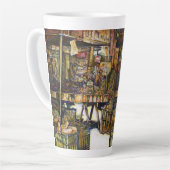 Maakt de creativiteit glimmend des te helderder latte mok (Linkerhoek)