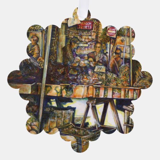 Maakt de creativiteit glimmend des te helderder ornament kaart (Voorkant)