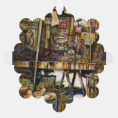 Maakt de creativiteit glimmend des te helderder ornament kaart (Achterkant)