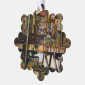 Maakt de creativiteit glimmend des te helderder ornament kaart (Links)