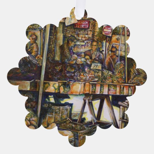 Maakt de creativiteit glimmend des te helderder ornament kaart (Voorkant)