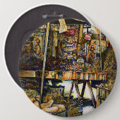 Maakt de creativiteit glimmend des te helderder ronde button 6,0 cm (Voorkant /achterkant)