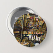 Maakt de creativiteit glimmend des te helderder ronde button 7,6 cm (Voorkant /achterkant)