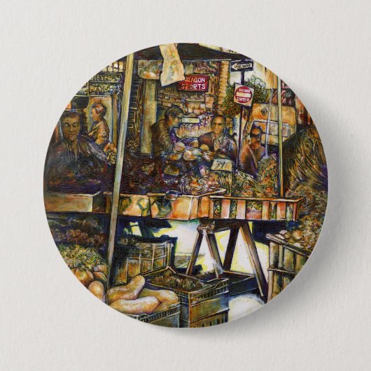 Maakt de creativiteit glimmend des te helderder ronde button 7,6 cm (Voorkant)