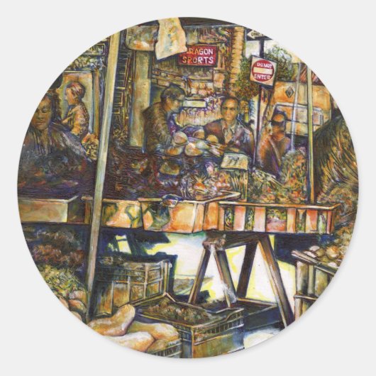 Maakt de creativiteit glimmend des te helderder ronde sticker (Voorkant)