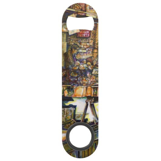 Maakt de creativiteit glimmend des te helderder speed flessenopener (Voorkant)