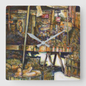 Maakt de creativiteit glimmend des te helderder vierkante klok (Voorkant)