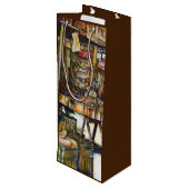 Maakt de creativiteit glimmend des te helderder wijn cadeautas (Achterkant Gekanteld)