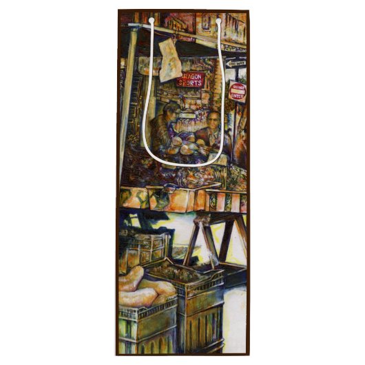 Maakt de creativiteit glimmend des te helderder wijn cadeautas (Voorkant)