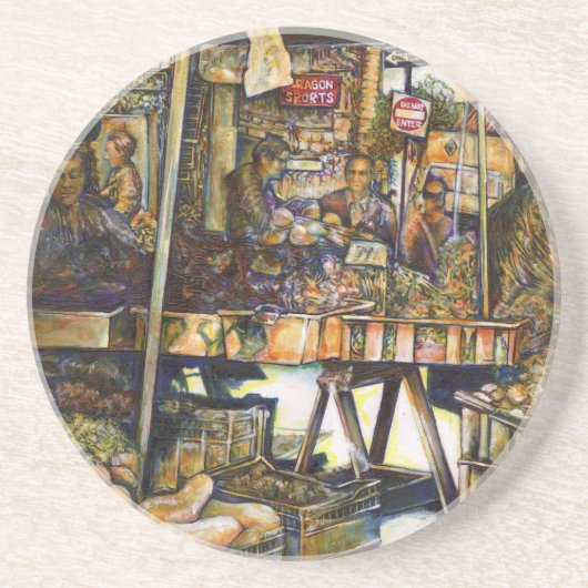 Maakt de creativiteit glimmend des te helderder zandsteen onderzetter (Voorkant)