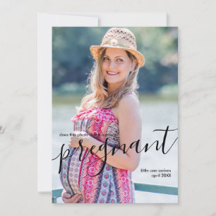 Maakt deze foto mij er Zwangerschap uit? Aankondiging