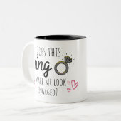 Maakt deze ring me betrokken Mok? Tweekleurige Koffiemok (Voorkant links)