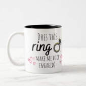 Maakt deze ring me betrokken Mok? Tweekleurige Koffiemok (Links)