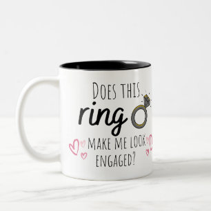 Maakt deze ring me betrokken Mok? Tweekleurige Koffiemok
