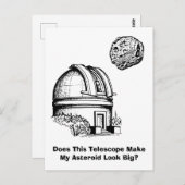 Maakt deze telescoop mijn asteroïde groot? briefkaart (Voorkant / Achterkant)