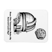 Maakt deze telescoop mijn asteroïde groot? magneet (Horizontaal)