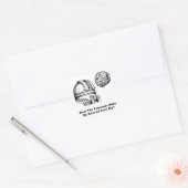 Maakt deze telescoop mijn asteroïde groot? vierkante sticker (Envelop)