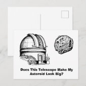 Maakt deze telescoop mijn asteroïde groter? briefkaart (Voorkant / Achterkant)