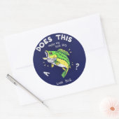 Maakt deze vis me groot? ronde sticker (Envelop)