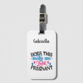 Maakt dit me zwanger? bagagelabel (Voorkant (verticaal))