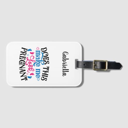 Maakt dit me zwanger? bagagelabel (Voorkant (horizontaal))