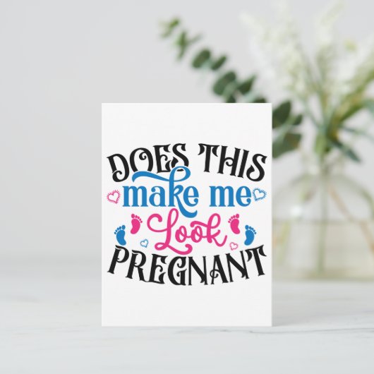 Maakt dit me zwanger? briefkaart (Staand voorkant)
