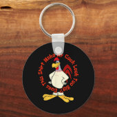 Maakt dit mijn uiterlijk te groot Funny Chicken Jo Sleutelhanger (Voorkant)