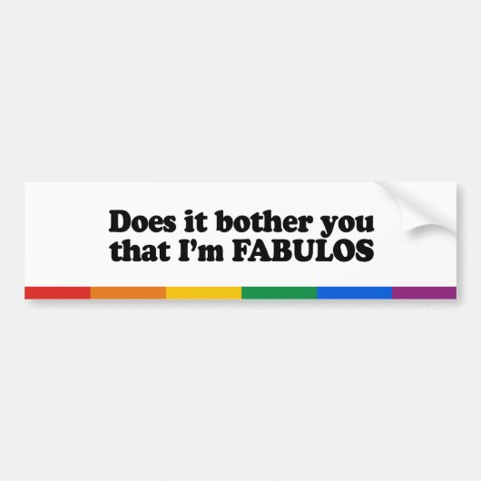 Maakt het je zorgen dat ik&apos ben? bumpersticker (Voorkant)