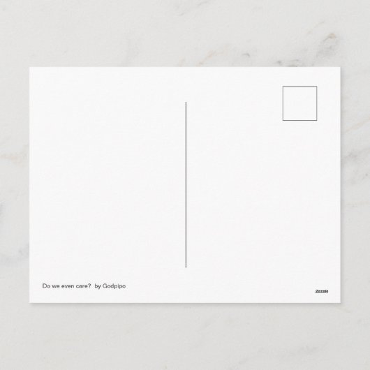 Maakt het ons zelfs iets uit? feestdagenkaart (Achterkant)