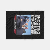 Maakt me sterker Trump 2024 Shirt Fleece Deken (Voorkant (Horizontaal))