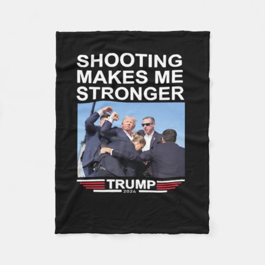 Maakt me sterker Trump 2024 Shirt Fleece Deken (Voorkant)