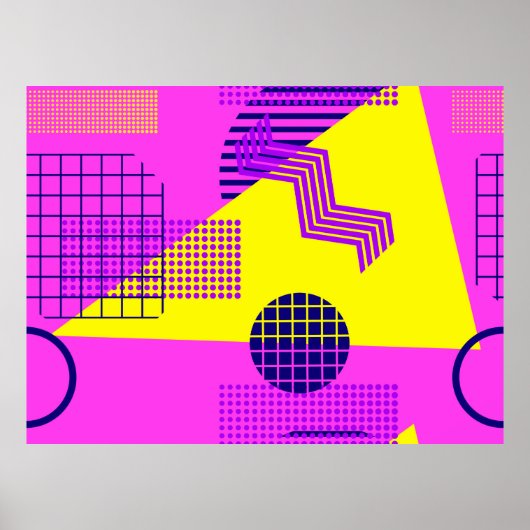 Maakt naadloos patroon, geometrische vormen in de poster (Voorkant)